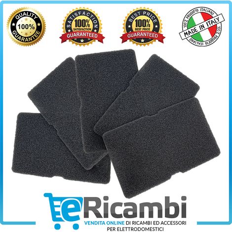 Kit 5 Filtri Lanugine in Poliuretano Spugna Asciugatrice Smeg Beko 240X150X10mm (1/5)