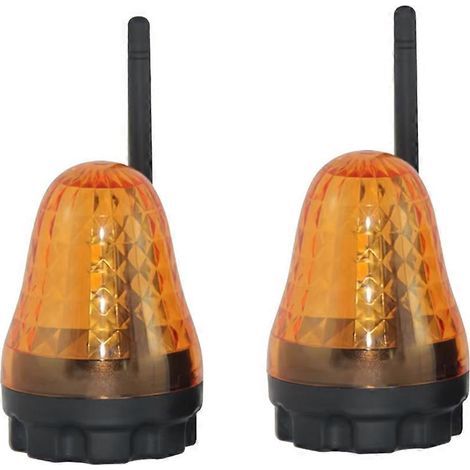 Lot de 2 gyrophares LED AC12-265V universels pour portails automatiques, portes de garage et volets roulants. (1/5)