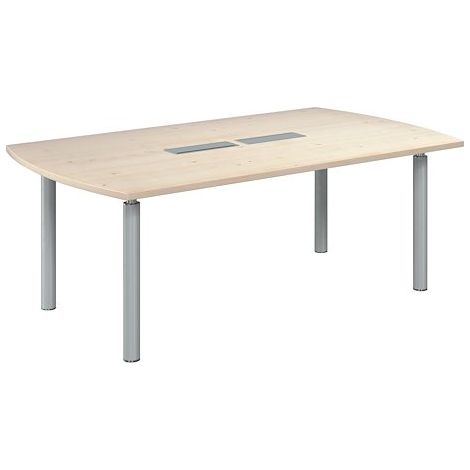 Table tonneau Frégate 8 personnes peuplier piétement aluminium - Maxiburo