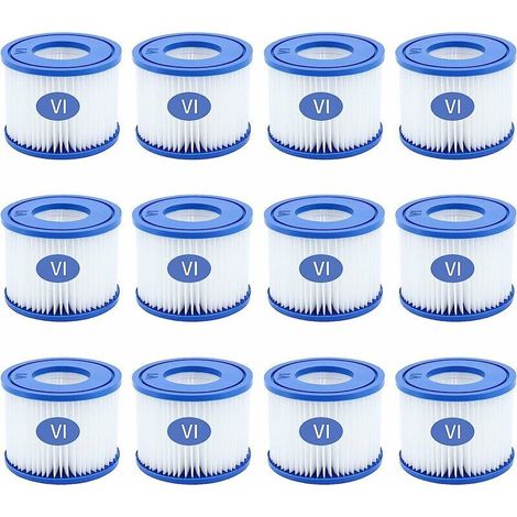 Lot de 8 cartouches filtrantes pour piscine de type VI pour Bestway taille 6-58323 (1/5)