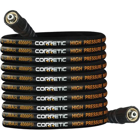 Tuyau d'extension pour Nettoyeur Haute Pression, 30FT(9M) 4000 PSI Flexible Tuyau de Rechange Haute Pression Tuyau lave-glace résistant, avec Standard Filetage en laiton M22-14mm
