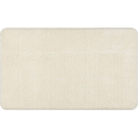 Badteppich SANTA, eben, rutschfest, weich – weiss white 50x80 cm