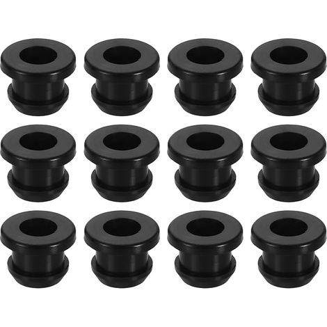 Bouchons en caoutchouc 12Pcs pour trou de 0,35" (9mm) Dia.0.39" (10mm) H 0.2" (5mm) Trou ID trou de silicone joint de trou pour boîte électrique, noir (1/5)