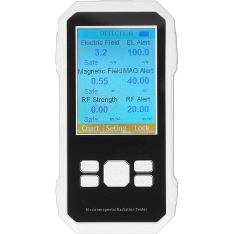 EMF Tester, High-Precision Electromagnetic Radiation Detector, for Kitchen, Office, Industry, White (1/5)