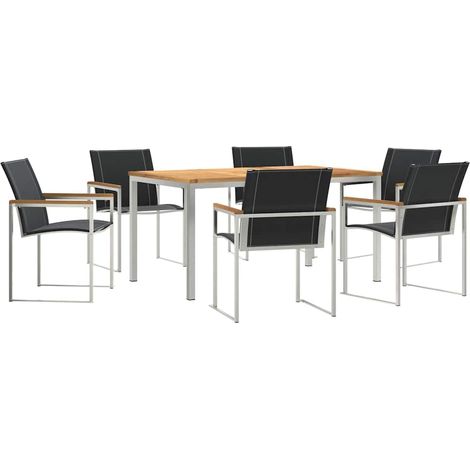 Maison Exclusive - Garten Essgruppe 7 pcs Massives Akazienholz un (1/5)