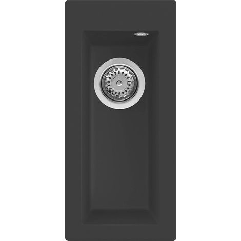 Lavello Elleci Incasso 1 vasca 23x50 Quadra 50 Granitek Antracite LGQ05059 (1/3)