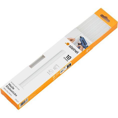Steinel 006808 White Glue Sticks Ø11mm 250g (Pack 10) STI006808