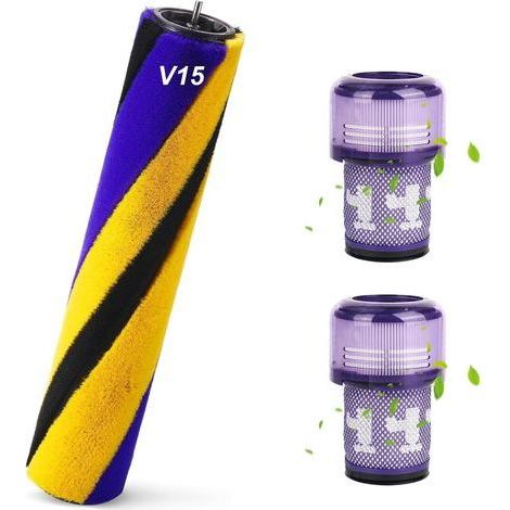 1 Tête d'aspirateur, Rouleau doux, Filtres HEPA, Brosse motorisée, Pour Dyson V15 (1/5)