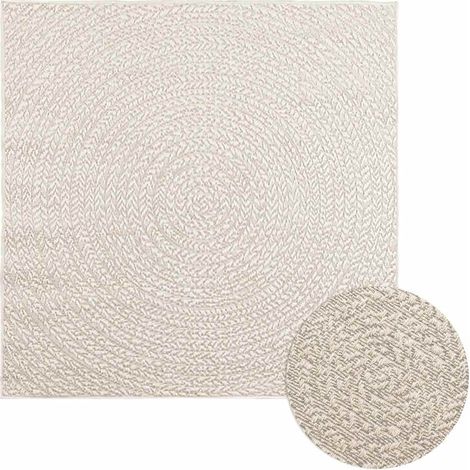 Alfombra ZIZUR apariencia yute interior exterior crema (1/5)