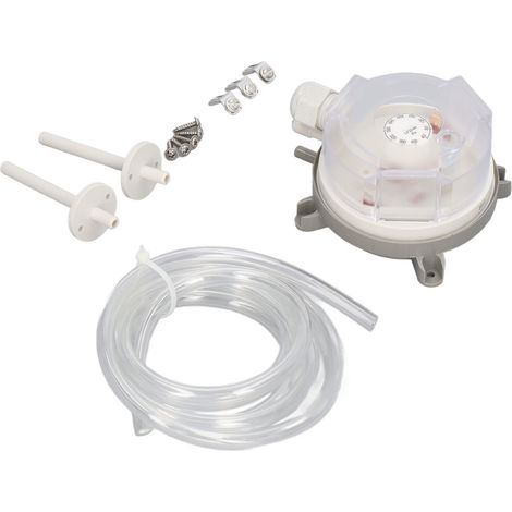 Contrôleur de pression d'air, plage 40-400 Pa, SPDT, contact cuivre, filetage 8 x 5 mm, accessoire (1/5)