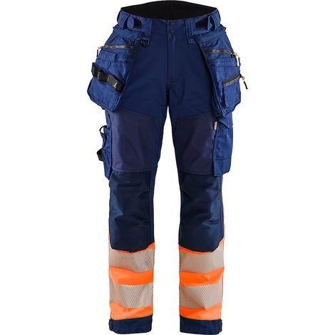 Pantalon softshell haute visibilité classe 1 femme 7114 - Marine/Orange L - FR(44) - SE(C42) - Standards