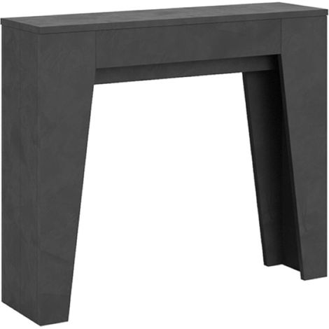 Consolle allungabile fino a 181 cm in nobilitato Antracite - NARROW 90x25 cm (1/3)