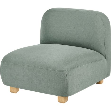 Modulo divano monoposto moderno in tessuto gambe in legno verde chiaro Amli (1/5)