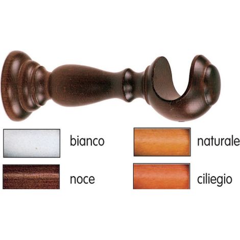 Idroweb – Supporto en bois pour bastoni de 35mm – Lot de 2 – Longueur 10 cm – Pour rideaux et voilages