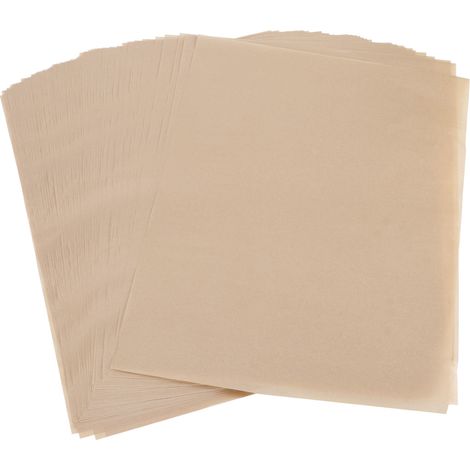 100 feuilles de papier sulfurisé brun, de papier cuisson antiadhésif, de papier pour cuisson vapeur, de papier sulfurisé pour poêles à frire et de papier parchemin. (1/5)