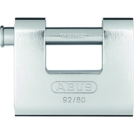 Abus – Cadenas blindé monobloc 80mm – Boîtier en laiton renforcé – Anse en acier trempé – Protection contre le perçage et l'arrachement