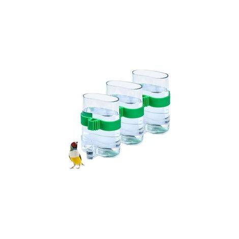 Distributeur d'eau et de nourriture pour oiseaux 3 pièces Distributeur d'eau pour mangeoire à oiseaux Distributeur d'eau automatique pour perroquets (1/5)