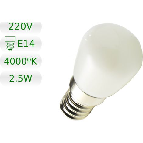 Jandei Bombilla LED E14 miniatura 2,5W blanco natural 4000ºK lámparas flexos lamparitas de sobremesa iluminación de caravanas
