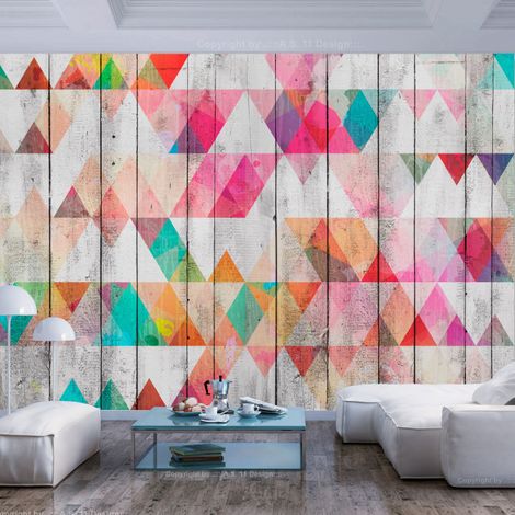 Papier Peint "Rainbow Triangles" 280 x 400 cm (1/2)