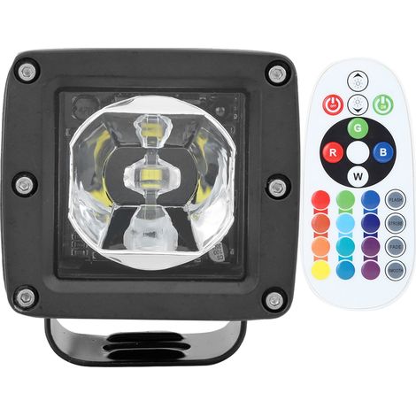 Lampe carrée LED télécommandée, 10-30V, résistante aux chocs et à l'eau, IP67. (1/5)