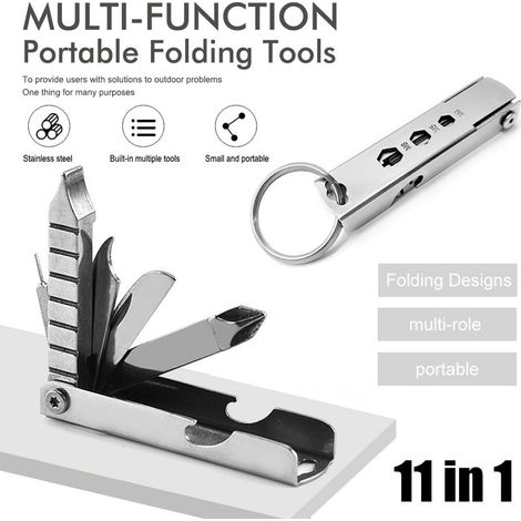 BRICOOMARKET Outil Multifonction EDC avec Tournevis et Support Téléphone - Pour Réparations et Usage Quotidien (1/5)