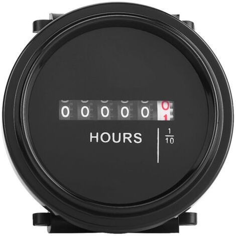 RHG Compteur horaire mécanique rond DC 8-80V, minuterie, pour moteur de bateau, camion de voiture (1/4)