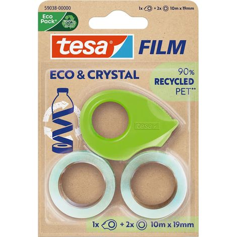 BL. 2 CINTA TESA FILM ECO & CRYSTAL 10MX19MM+DISP