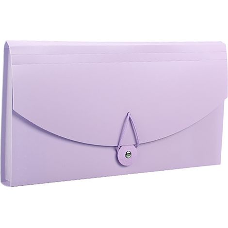Classeur à 13 poches étanche professionnel pour factures TVA, reçus et documents importants (violet) (1/5)