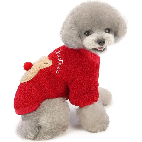 Vetement Chien - Costume Noël à Deux Pattes - Polyester - Pour Chien de 4,25 à 6 kg - Taille XL