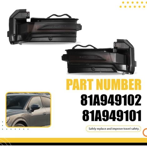 1 pair of turn signals applicable to left-hand drive Audi Q2 and Q3 (1/4)
