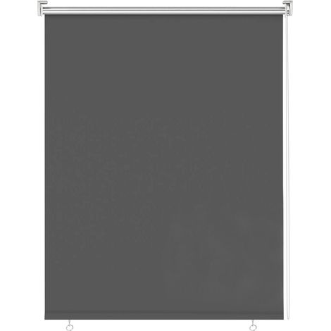 Randaco Senkrechtmarkise 140x140 cm Balkonrollo Dunkelgrau UV Schutz Sonnenschutz Sichtschutz wasserdicht wetterfest Balkon Terrasse