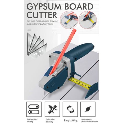 Outil de coupe de plaques de plâtre – 5 lames de rechange – Découpe précise pour plaques de plâtre et panneaux KT – Ergonomique (1/5)