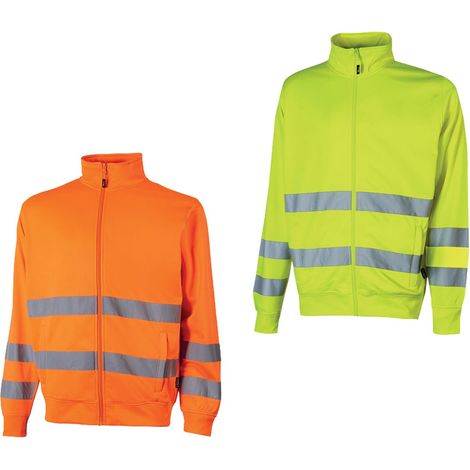 U-Power Lyncis Arbeits-Sweatshirt mit durchgehendem Reißverschluss - M - Orange