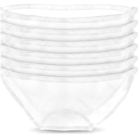 Juego de 6 bolsas de filtro, colador de nailon orgánico, lavable con cordón, tela de queso apta para alimentos, bolsa para leche vegetal, filtro para zumos de frutas y verduras, café, leche de avena, 