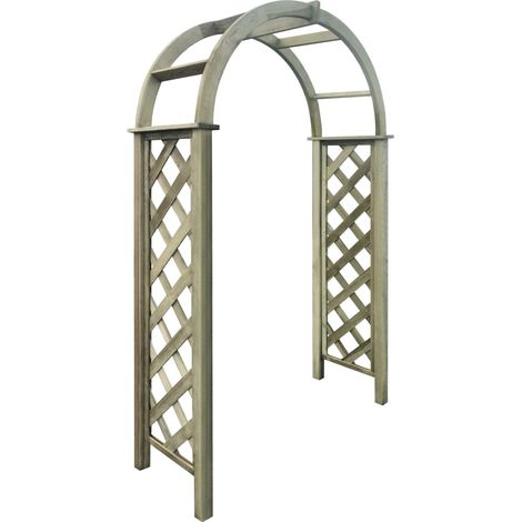 Les Tendances – Arche de jardin en bois de pin imprégné – Dimensions 138 x 58 x 237 cm – Résistante à la pourriture – Support pour plantes grimpantes