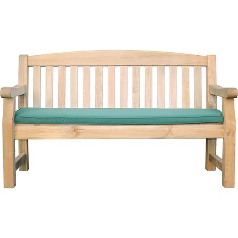 Zest Cushion For Emily Wooden Garden Bench 3 Seater 5ft Seat Pad Outdoor Green (1/2)
