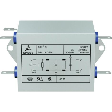 Filtre antiparasite TDK B84113CB110 ignifugé 250 V/AC 10 A 3.6 mH (L x l x H) 159 x 50.8 x 44.5 mm 1 pc(s) (1/5)