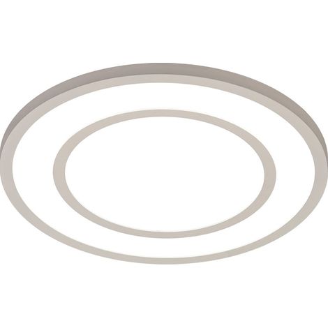 Plafón LED "Doron" redondo (20W+24W 3000K 2100lm) IP20 Ø32,7cm fabricado en aluminio y acrílico color blanco