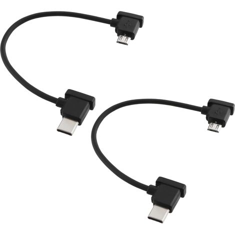 2er-Pack, 16 cm, Typ-C-auf-Micro-USB-Datenkabel für Fernbedienung, kompatibel mit DJI Mavic Mini Pro Air Drone, USB-Kabel für USB-C-Fernbedienung (1/5)