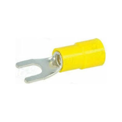 Terminal Horquilla 3,2mm Cable 2,63-6,64mm Aislado AMARILLO
