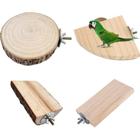 Bird Perch Stand, Parrot Standing Board, Platform Cage Stand, Provide Places to Play and Rest (1/5)