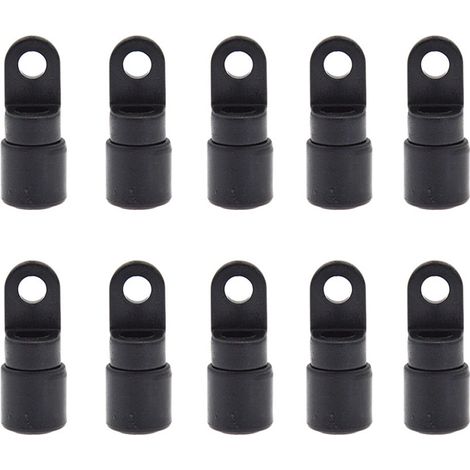 Kayak elastic rope end fastener, canoe plastic rope buckle, boat and yacht accessories - 10-pack - (1/4)