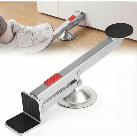 Lève-porte pour porte de chambre : élévateur de porte robuste en acier avec capacité de charge de 100 kg, rotation à 360 ° pour montage en bois et portes intérieures sur chantier, atelier (1/5)