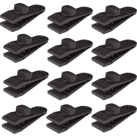 12 Pices Clips de bâche Heavy Duty Lock Grip, Clips de couverture de piscine Lot de 4 pinces de bâche Heavy Duty (1/5)