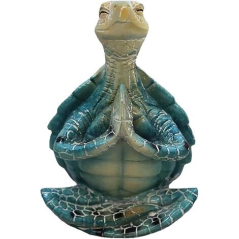 Nazalus-Vente Résine Tortue Meditation Ornements, Yoga Statue Decoration Interieur, Tortue Sculptures et Statues de Jardin, Statue Yoga Tortue Decoration, pour Art Cour, Studio Yoga et Jardin Zen (1/5)