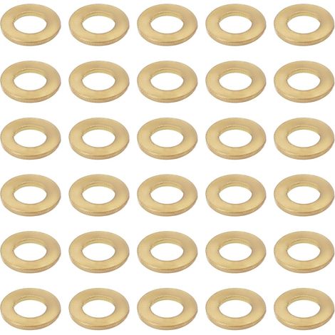 50 Pièces Rondelles Miniatures en Laiton M1.4 Rondelles d'étanchéité Plates en Cuivre Joints Plats en Laiton Anneaux de Fixation Raccords Matériels (1/5)