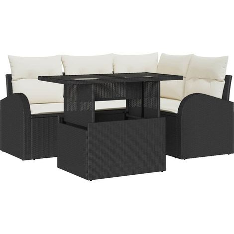 Maison Exclusive - Gartensofa-set mit Kissen mit Kissen 5 pcs Sch