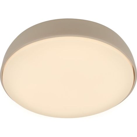 Briloner NIKAN Plafoniera LED, colore della luce bianco caldo, beige, Ø28,5 x 7,6 cm