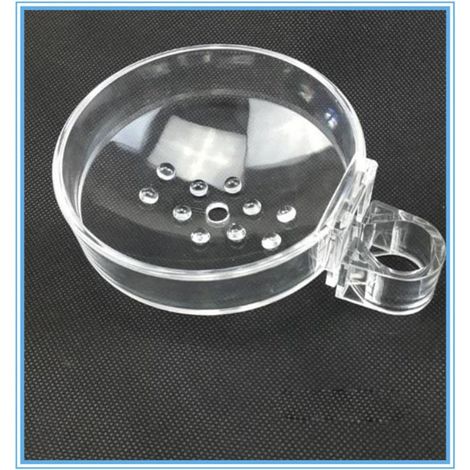 Transparent ABS Porte-Savon de Salle de Pain pour Barre de Douche ,Rond,Diamètre 22mm