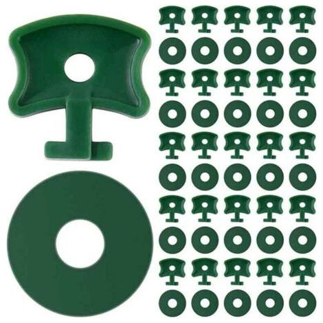 Lot de 100 Clips en plastique pour serre avec rondelles pour sécuriser l'isolation, le filet à bulles sur serre en aluminium, ,vert, 50 clips + 50 rondelles (1/4)
